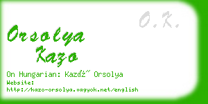 orsolya kazo business card